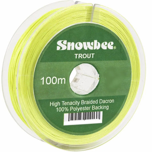 Snowbee Braided Dacron 100% Polyester Backing Hi Viz