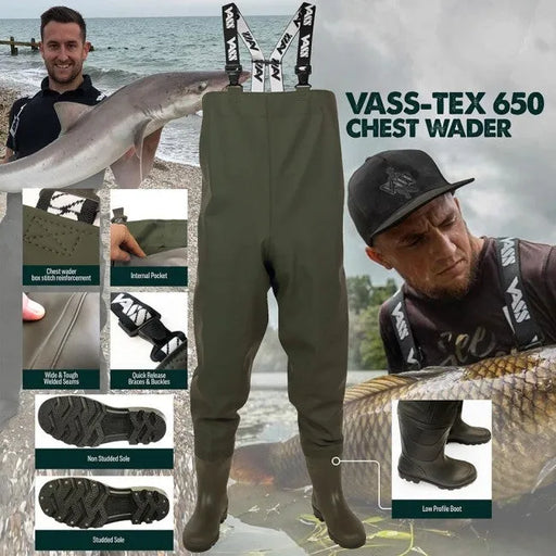 Vass Tex 650 Series Chest Waders Reelfishing