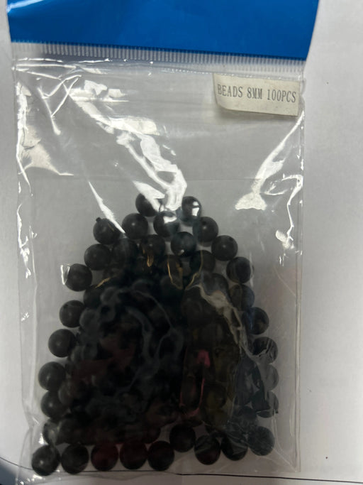 RF 8mm Black Beads in bag of 100