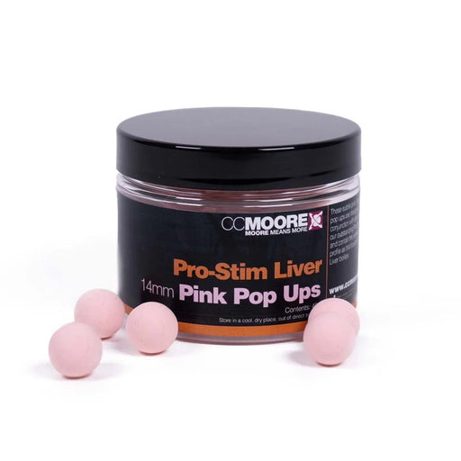 CC Moore Pro Stim Liver Pop ups Pink 14mm 45 baits reelfishing