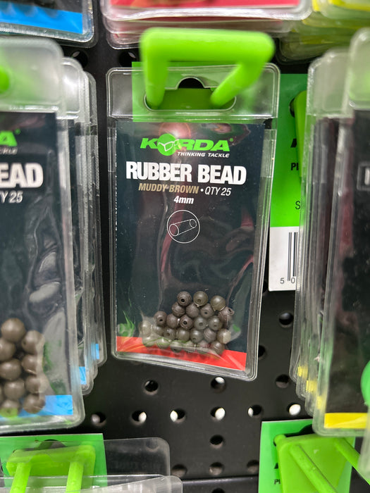 Korda safe zone 4mm rubber bead brown