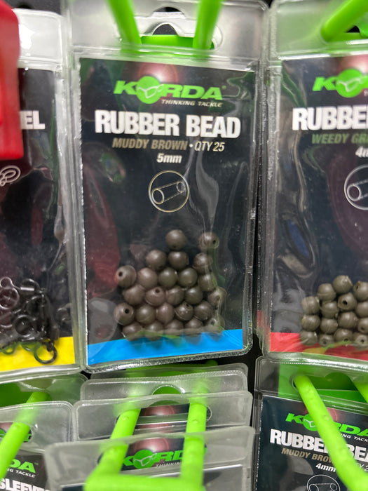 Korda rubber beads muddy brown