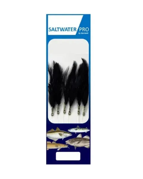 Dennett Saltwater Pro Black Pollack Feathers 3/0