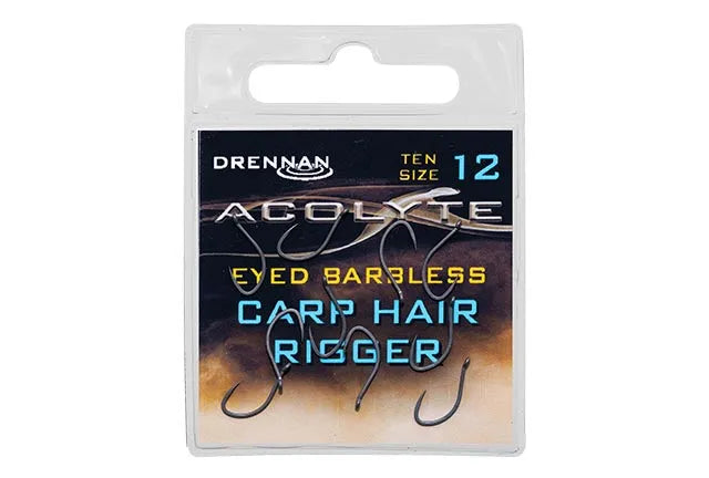 Drennan Acolyte Eyed Barbless Carp hair rigger hooks