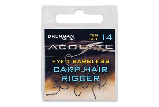 Drennan Acolyte Eyed Barbless Carp hair rigger hooks