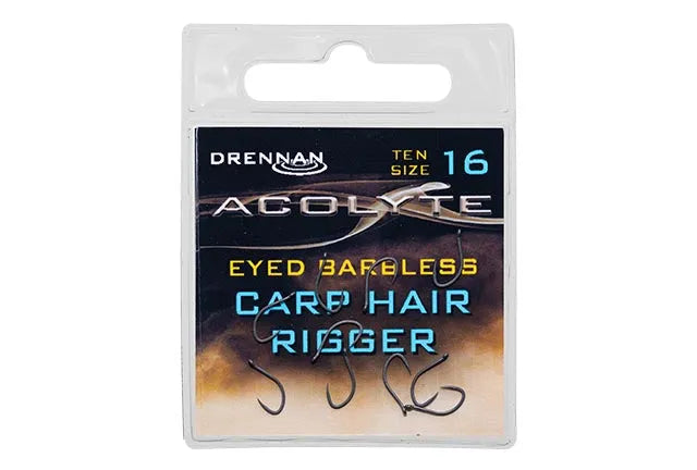 Drennan Acolyte Eyed Barbless Carp hair rigger hooks