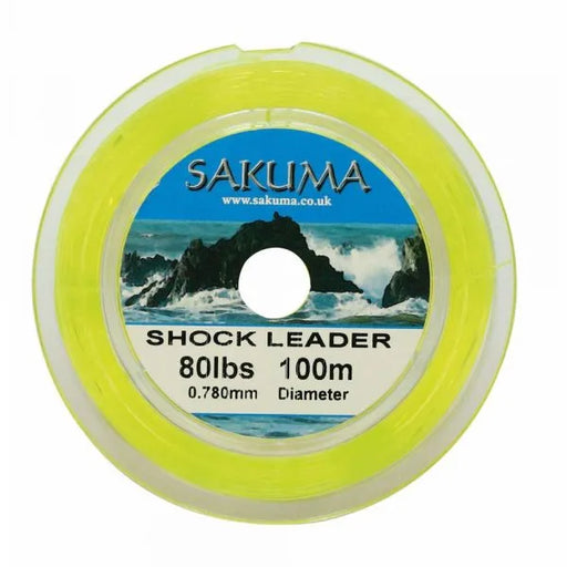 Sakuma Shock Leader 80lb Yellow 100m Reelfishing