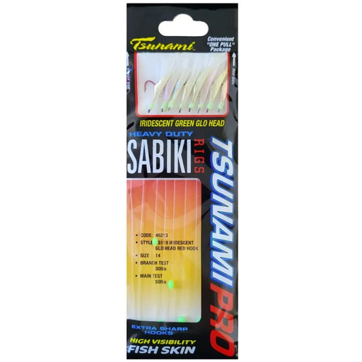 Tsunami Sabiki Glo head red hook size 8 Reelfishing