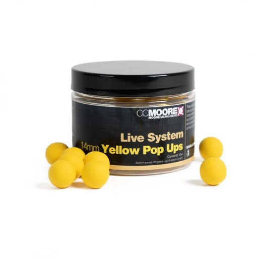 CC Moore Live System Yellow Pop Ups 14mm Reelfishing