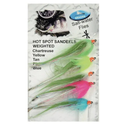 Dragon Salt Water Flies Hot Spot Sandeel Weighted Reelfishing