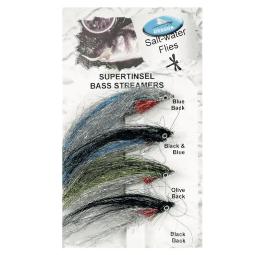 Dragon Salt Water Flies Supertinsel Bass Steamers Reelfishing