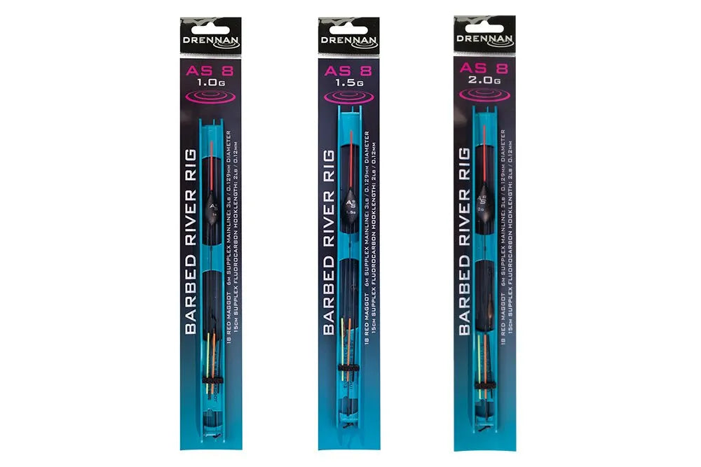 Drennan AS8 Pre Tied River Rigs: 1.5g Reelfishing