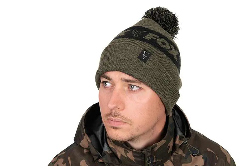 Fox Green/Black Bobble Hat Reelfishing