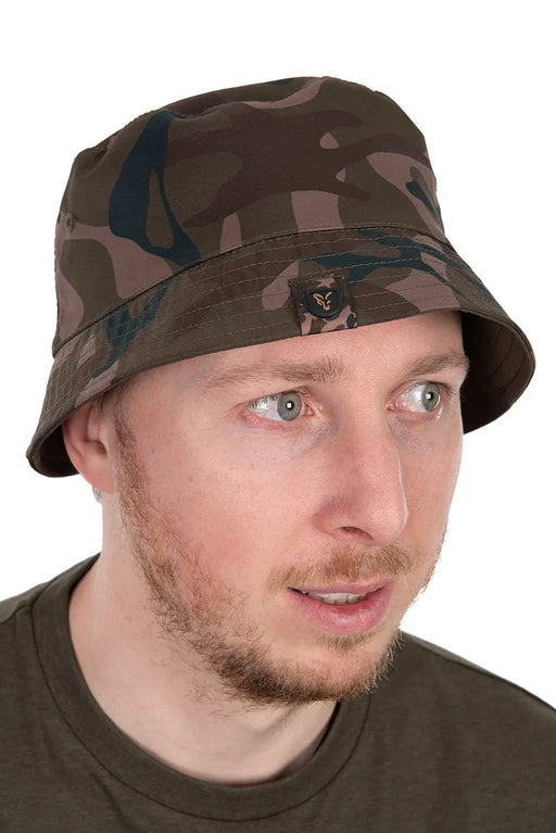 Fox Reversible Bucket Hat Camo Khaki Reelfishing