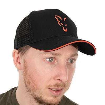 Fox Trucker Cap Black Orange Reelfishing