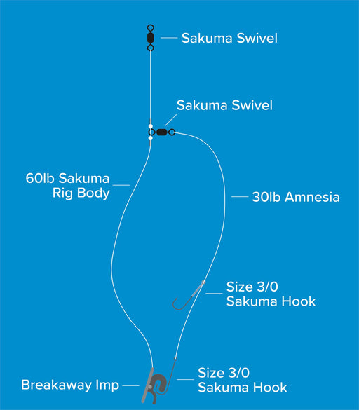 Sakuma Ready tied Clipped Down pennel rig