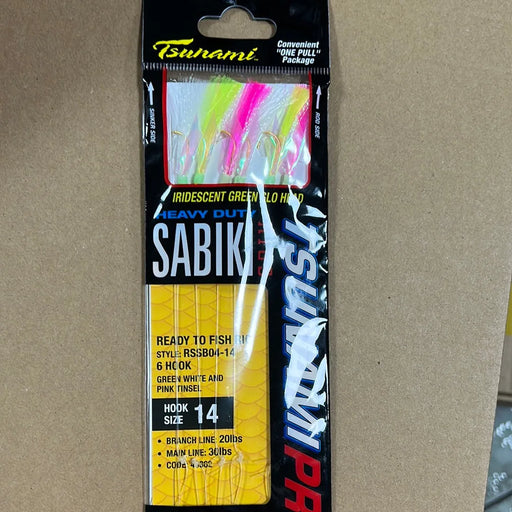 Tsunami Sabiki Iridescent Glo head size 14 Reelfishing