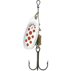 Mepps Spinner Silver Blade Red Spot Reelfishing