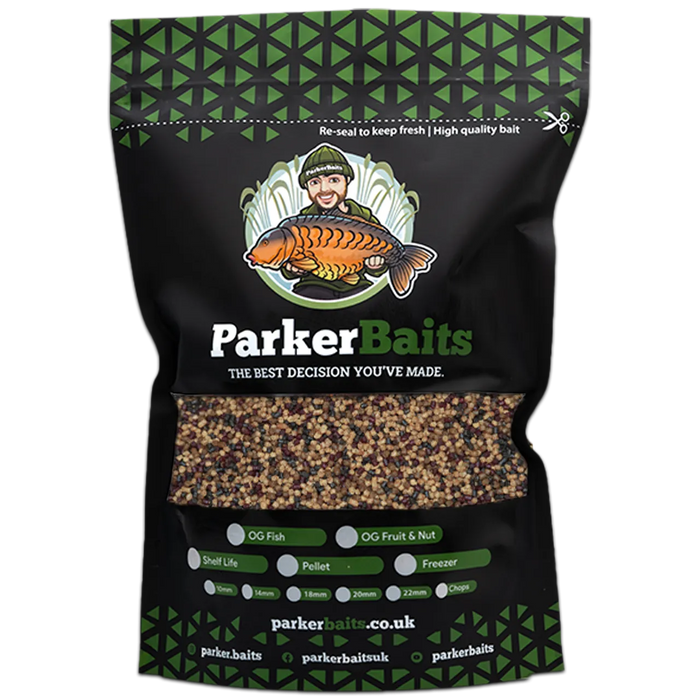 Parker Baits OG Mini Mix PVA Bag Mix Pellet 1kg Reelfishing