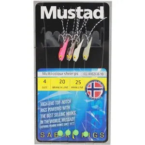 Mustad Multi Colour Shrimp rig size 6 20lb mainline Reelfishing