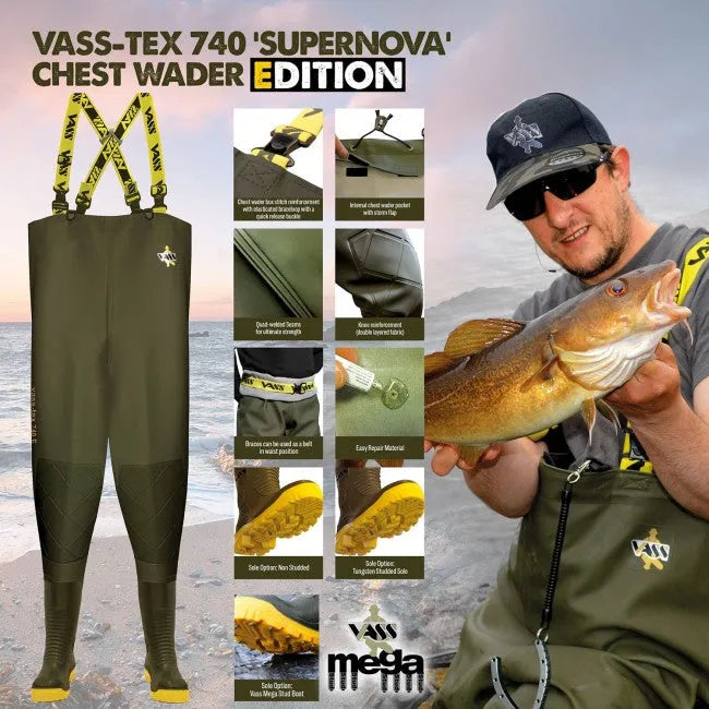 Vass Tex 740 Chest Waders Reelfishing