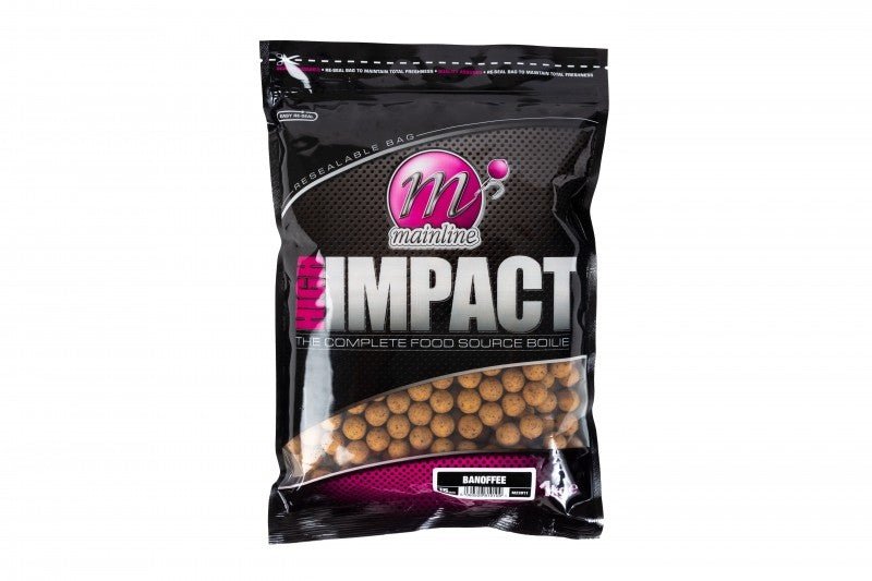 MAINLINE HIGH IMPACT BOILIES BANOFFEE 15MM 1KG Reelfishing