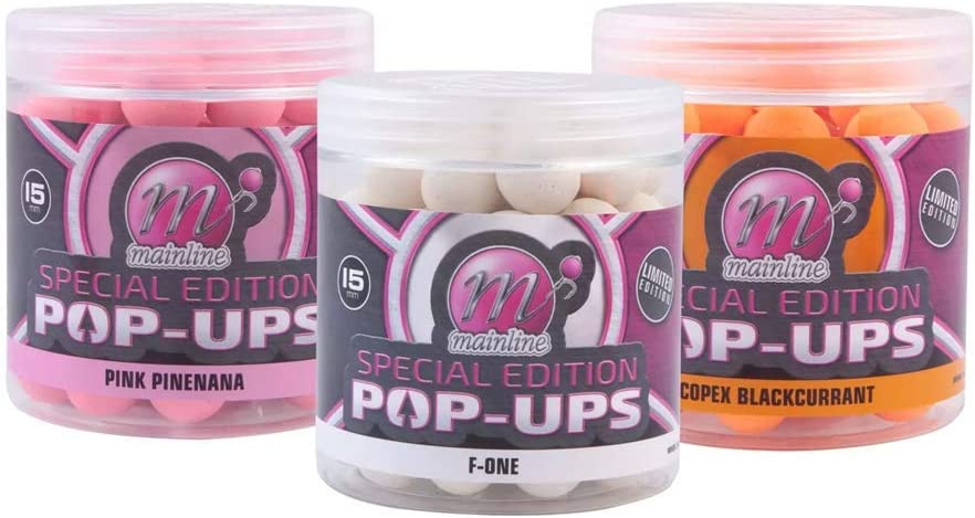 MAINLINE SPECIAL EDITION POP UPS WHITE F1 15MM 250ML Reelfishing